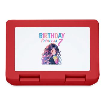 Anime Mandga Boba Bubble Tea 7th Birthday - Lunchbox - red - Front