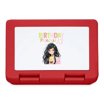Anime Mandga Boba Bubble Tea 13th Birthday - Lunchbox - red - Front