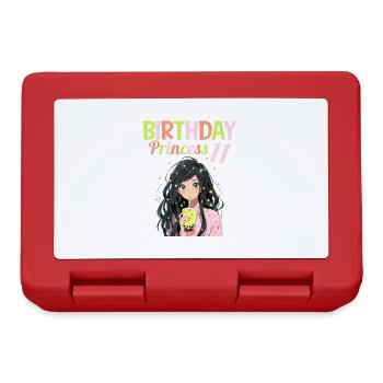 Anime Mandga Boba Bubble Tea 11th Birthday - Lunchbox - red - Front