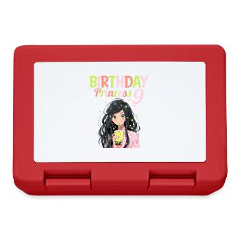 Anime Mandga Boba Bubble Tea 9th Birthday - Lunchbox - red - Front
