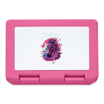 Tokio Asien 80er Japanischer Retro Drache Drachen - Brotdose - Pink - Vorne