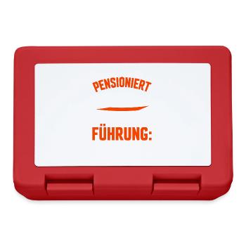 Rente Ruhestand Shirt - Brotdose - Rot - Vorne