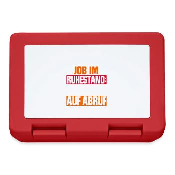 Ruhestand Rentner - Brotdose - Rot - Vorne