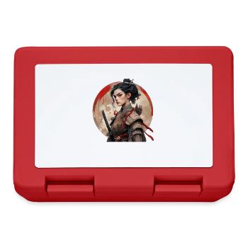 Asien 80er Japanischer Retro Samurais Samurai - Brotdose - Rot - Vorne