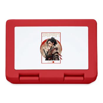 Asie 80s Samouraï Rétro Japonais Samouraï - Boîte à goûter - rouge - Devant