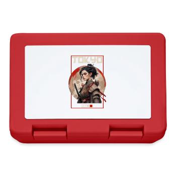 Asien 80er Japanischer Retro Samurais Samurai - Brotdose - Rot - Vorne