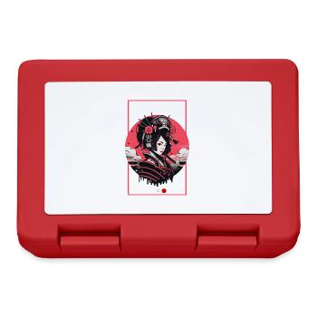Asien 80er Japanischer Retro Samurais Samurai - Brotdose - Rot - Vorne