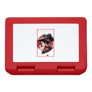 Asien 80er Japanischer Retro Samurais Samurai - Brotdose - Rot - Vorne