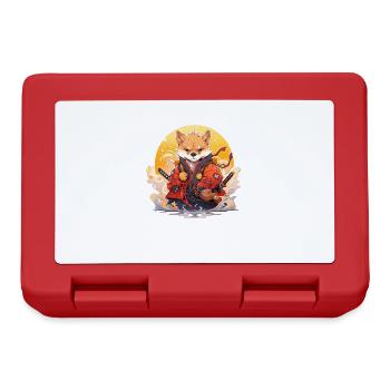 Asien Corki Japanischer Samurais Samurai - Brotdose - Rot - Vorne