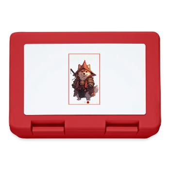 Asien Corki Japanischer Samurais Samurai - Brotdose - Rot - Vorne