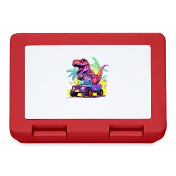 T-Rex Drives Monster Truck - Lunchbox - red - Front