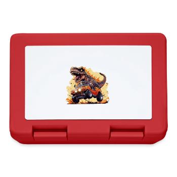 T-Rex Drives Monster Truck I'm 2nd Birthday - Lunchbox - red - Front