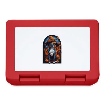 Boxer Mit Hexenhut Halloween Boxer - Brotdose - Rot - Vorne