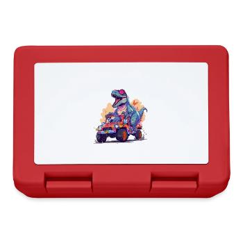 T-Rex Drives Monster Truck I'm 6th Birthday - Lunchbox - red - Front