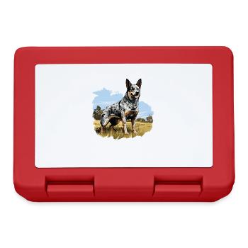Hund Australian Cattle Dog - Lunchbox - red - Front