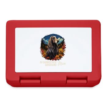 Chien Afghan Hound - Boîte à goûter - rouge - Devant