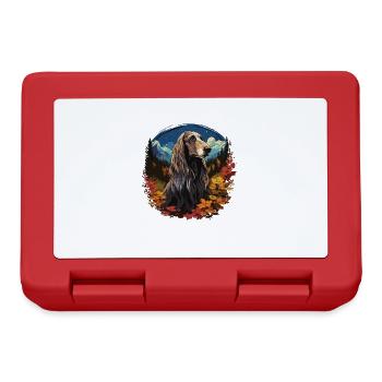 Chien Afghan Hound - Boîte à goûter - rouge - Devant