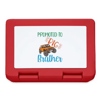 big brother, Befördert zum großen Bruder Geschenk - Brotdose - Rot - Vorne