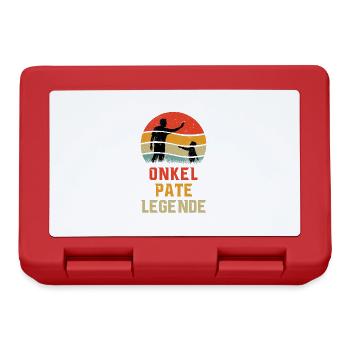 Vintage Lustig Onkel Pate Legende Witziges - Brotdose - Rot - Vorne