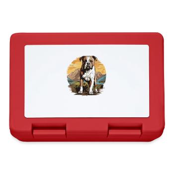 Chien bouledogue américain - Boîte à goûter - rouge - Devant