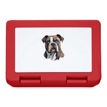 Chien bouledogue américain - Boîte à goûter - rouge - Devant