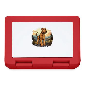 Hund Airedale Terrier - Brotdose - Rot - Vorne
