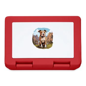 Hund American Staffordshire - Brotdose - Rot - Vorne