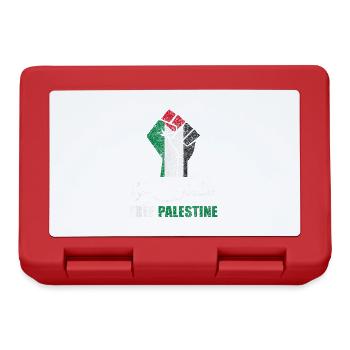 Free Palestine Faust - Brotdose - Rot - Vorne