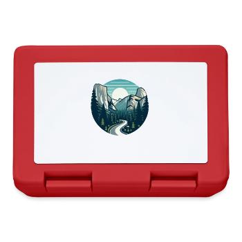 Landscape, Mountains, Forests, Sun - Lunchbox - red - Front