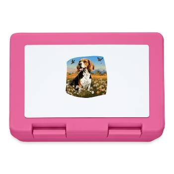 Hund Beagle Harrier - Brotdose - Pink - Vorne