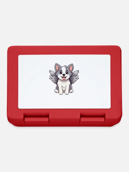 Bande dessinée mignonne Angel Husky - Boîte à goûter - rouge