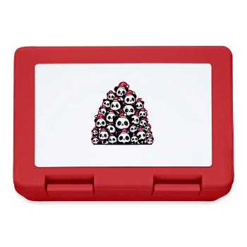 Panda Cute Christmas Christmas Tree - Lunchbox - red - Front