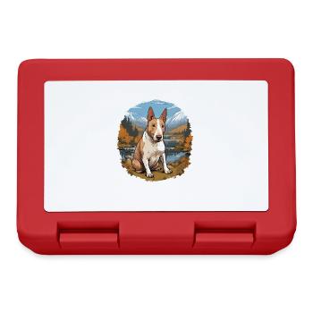 Dog Bull Terrier - Lunchbox - red - Front