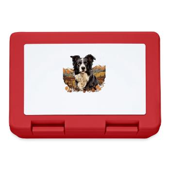 Chien Border Collie - Boîte à goûter - rouge - Devant