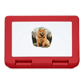Hund Chow Chow - Brotdose - Rot - Vorne