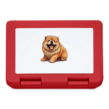 Hund Chow Chow - Brotdose - Rot - Vorne