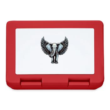 Heavenly haven of peace: Christmas elephant with - Lunchbox - red - Front