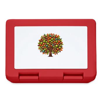 Herbst-Eleganz: Polygonaler Laubbaum in - Brotdose - Rot - Vorne