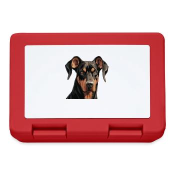 Dog Doberman - Lunchbox - red - Front