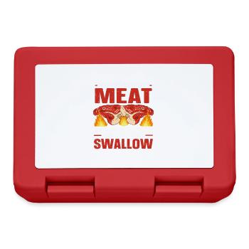 Grillgeschenk Grillen BBQ - Brotdose - Rot - Vorne
