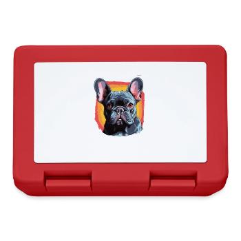 Dog French Bulldog - Lunchbox - red - Front