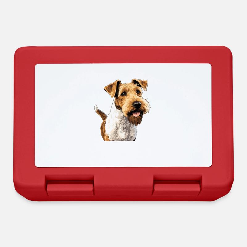 Hund Foxterrier - Brotdose - Rot