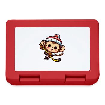 Cool Chimpanzee Ice Hockey Player - Ice Arena Meis - Lunchbox - red - Front