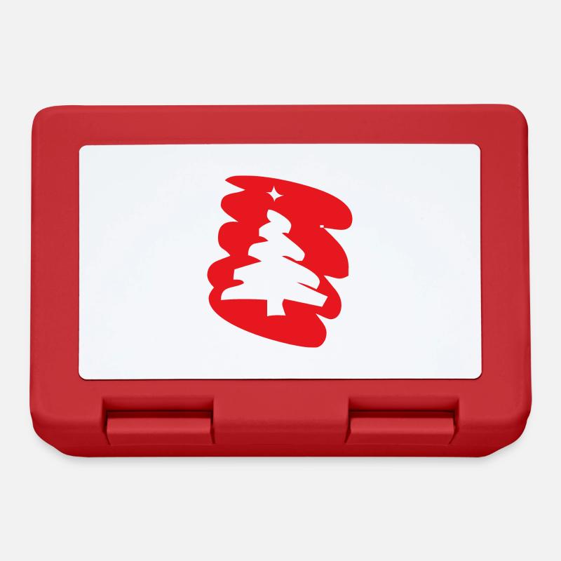 Weihnachtsbaum - Brotdose - Rot