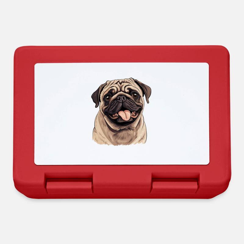 Mops - Brotdose - Rot