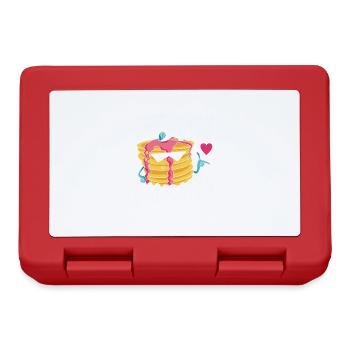 Pancake Saying Breakfast Pancakes - Lunchbox - red - Front