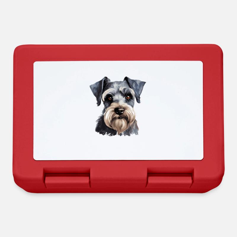 Schnauzer - Boîte à goûter - rouge