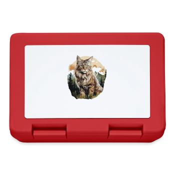 Norwegian Forest Cat - Lunchbox - red - Front