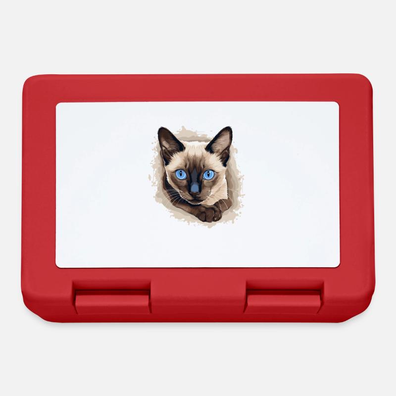 Siamese Cat Siamkatze - Brotdose - Rot