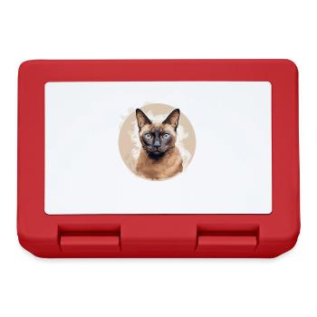 Burmese Cat Burma Katze - Brotdose - Rot - Vorne
